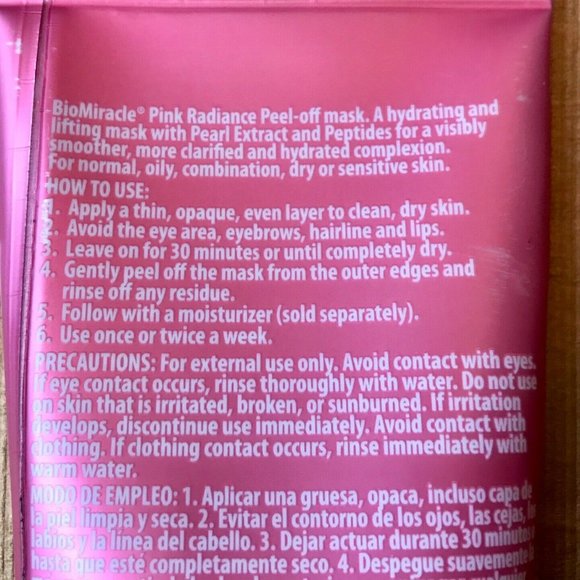 Bio Miracle Skin Therapy Pink Radiance Mask - Picture 2 of 3
